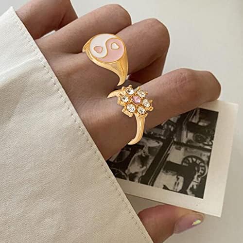 טבעות לנערים אנימה טבעת צבי יצירתי נקבה טבעת רסיס אירופית טבעת צורה גיאומטרית טבעת קווי כסף מתכווננים טבעת מפותלת טבעת מינימליסטית