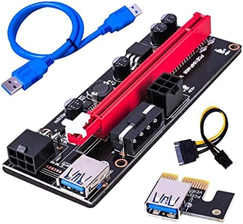 מחברים 6 יחידות VER009 USB 3.0 PCI -E RISER VER 009S EXPRESS 1X 4X 8X 16X מאריך מתאם מארח כרטיס SATA 15PIN