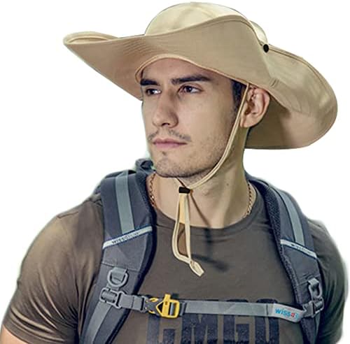 כובע שמש לגברים עם הגנת UV כובעי שמש רחבים לגברים כובעי שמש אטומים למים לדיג קמפינג טיולים רגליים