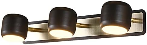 נורדי מודרני מינימליסטי מנורת ראש יכול לסובב אישית הלבשה שולחן אמבטיה חיסכון באנרגיה 3 ראשי שחור מנורת אמבטיה אורות