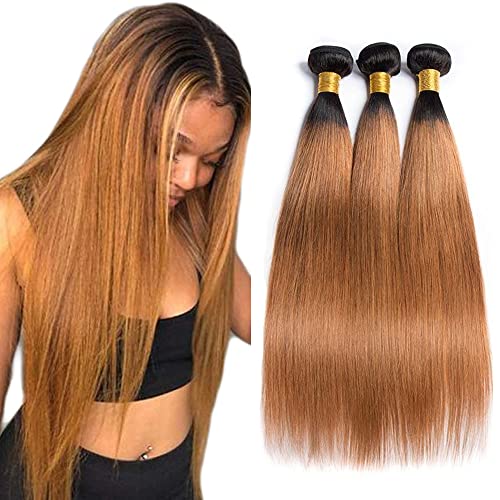 1 ב30 ישר חבילות אומברה שיער טבעי ברזילאי רמי שיער טבעי 3 חבילות 26 28 30 אינץ שיער הרחבות לנשים שחורות