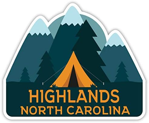 היילנדס צפון קרוליינה מזכרות 5 על 2.5 אינץ ויניל מדבקות מדבקת דוב עיצוב