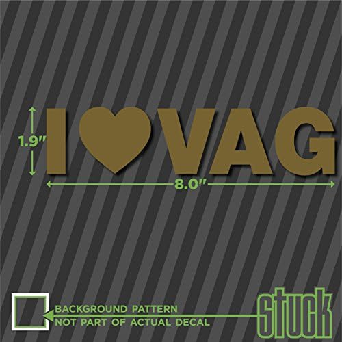 I Heart Vage - 8 x 1.9 - מדבקת מדבקות ויניל