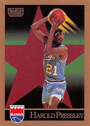 1990-91 כדורסל SkyBox 249 HAROLD PRESSLEY SP הדפס קצר סקרמנטו קינגס רשמי כרטיס מסחר ב- NBA