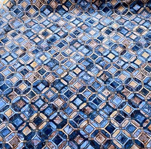 אמנות דקו בד נמכר על ידי המטר כחול גיאומטרי תפירת חומר רך קטיפה אריחי יהלומי דפוס עבור ריפוד כריות אמנויות אמנות