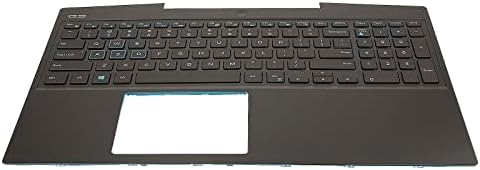 מחשב נייד מקרה עליון משענת כף יד עם תאורה אחורית כחול גופן מקלדת החלפה עבור 00 ג 'יי 6איקס 0 ג' יי 6איקס