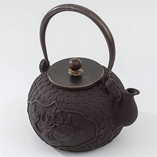 פשטות יצירתית יפנית ברזל יצוק טטסובין קומקום קומקום קומקום תה ברזל יצוק סט תה 1.4L infuser כדי לחלוט קומקום תה עלה