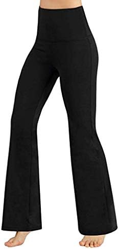 מכנסי יוגה לנשים של רייב פלוס טלאים לבנים שחורים בגודל שחור נמתחים גבירות ספורט בגדיות פעמון חותלות התלקחות