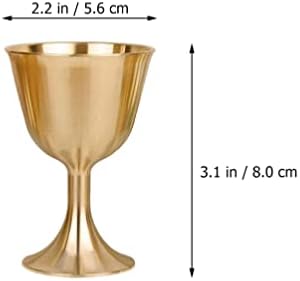 גביע גביע נחושת בודהיסטי מים מציע כוס ליקר ירה זכוכית מזבח כוס פנטגרם פולחן כוס יוגה מדיטציה בית תפאורה