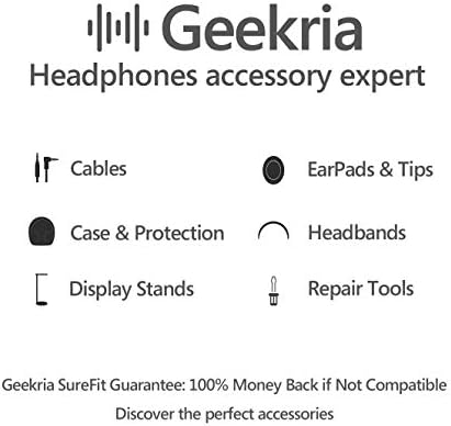 אוזניות מגן Geekria תואם Sennheiser PXC 550-II אלחוטי, Epos Adavet 660 החלפת שקית נשיאה של מעטפת קשה עם אחסון כבלים