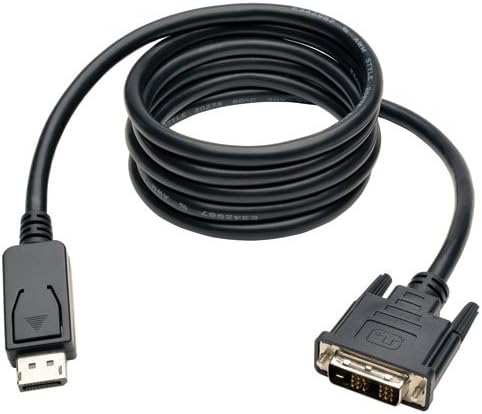 Tripp Lite Displayport ל- DVI מתאם כבלים נטולת DVI, DP ל- DVI-D קישור יחיד, זכר לזכר, רזולוציית HD 1080p, 6 רגל