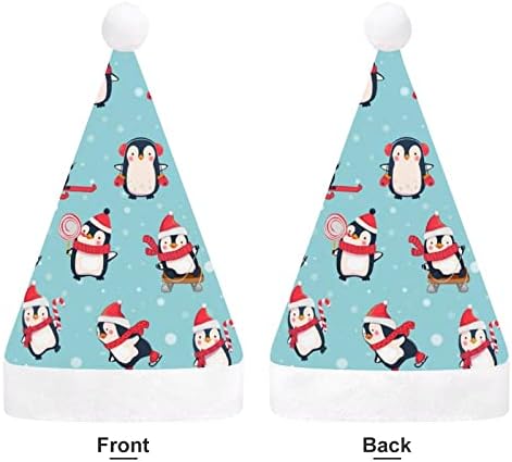 חמוד פינגווינים חג המולד כובע סנטה כובע עבור יוניסקס מבוגרים נוחות קלאסי חג המולד כובע עבור מסיבת חג המולד חג