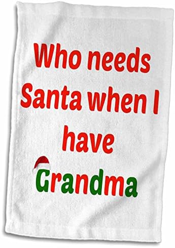3 דרוז מי צריך את סנטה כשיש לי סבתא אדומה ירוק לבן - מגבות