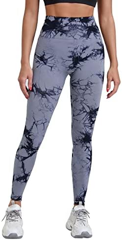 יוגה מכנסיים לנשים גבוהה מותן חותלות אימון ספורט ריצת ספורט מכנסיים נשים של עניבה צבוע כושר מכנסיים