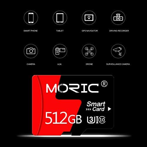 כרטיס זיכרון של 512 ג ' יגה-בייט 10 כרטיסי מיקרו מיקרו-אקס-אקס-סי לסמארטפון,מצלמה,טאבלט ומזלט אנדרואיד