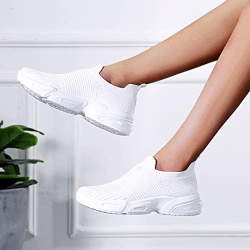 נעלי הליכה לנשים קשת תמיכה תלויות על נעלי ספורט נושמות סנדלי ניאון נוחים לנשים נעליים שטוחות