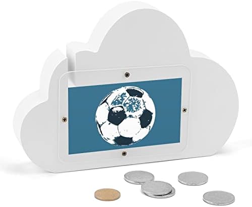 כדורגל כדורגל סגנון אמנות בנק פיגי ענן צורה ענן מטבע בנק למתנות בנות בנות