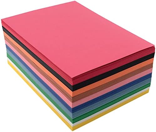 נייר בנייה של Prang, 10 צבעים שונים, משקל סטנדרטי, 6 x 9, 500 גיליונות