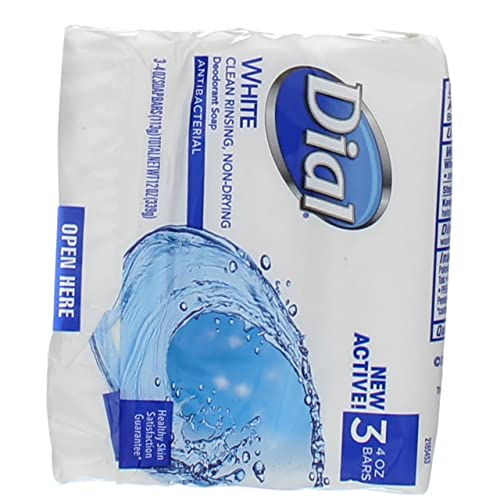 חיוג אנטיבקטריאלי דאודורנט סבון, לבן, 4 אונקיה, 9 ברים