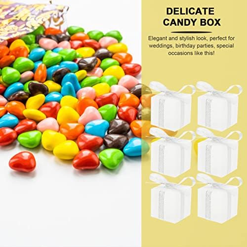 מכולות קאפקייקס לוקסיני מכולות קאפקייקס קופסת מתנה לבנה 50 יחסי ממתקים שקופים, קופסאות קופסאות טובות בהיר קופסאות