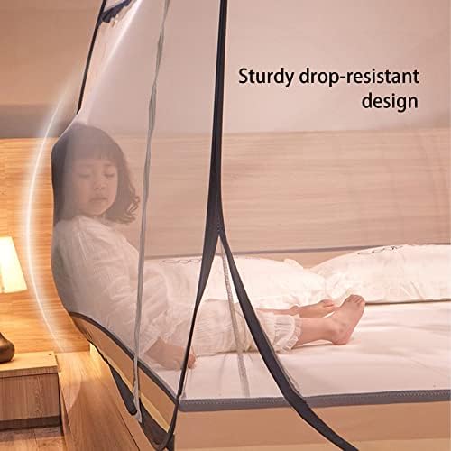 אוהל נטו של יתושים קופצים למיטה דלת כפולה חופה גדולה