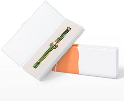 Uysvgf בוכנה אקרילית ממלאת דפוסי עט מזרקה עם קליפ זהוב עט מתנה למשרד כתיבה חלק