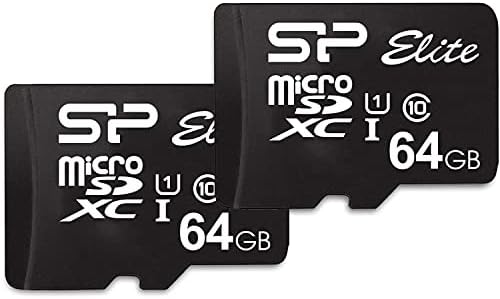 סיליקון כוח עלית 64 ג'יגה-בייט MicroSDXC 2 חבילות כרטיס זיכרון MicroSD עם מתאם ל- Nintendo-Switch, Wyze Cam