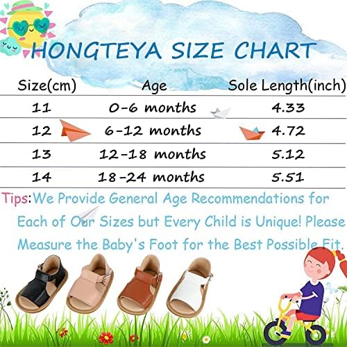 הונגטייה בנות תינוקות סנדלים 0-24 חודשים פעוט נעלי תינוק קיץ סולית גומי ללא החלקה, נעלי הליכה של תינוקות יילודים