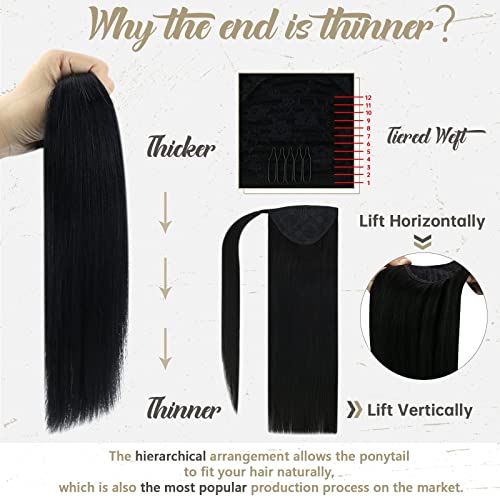 סאני שחור בלתי נראה חוט שיער הרחבות קוקו שחור שיער הרחבות 18 אינץ 160 גרם