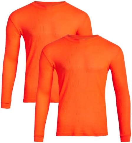 חולצת טריקו לגברים של Bass Creek Outfitters-2 חבילה היי ויס בטיחות בטיחות תרמית