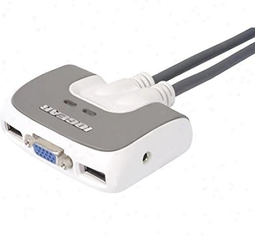 איכות עליונה על ידי IoGear Miniview Micro USB בתוספת מתג KVM 2 -יציאה - 2 x 1 - 2 x סוג A USB, 2 x HD -15 וידאו, 2 x קו