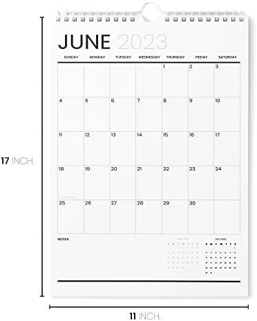 לוח השנה 2023 - אנכית 11x17 2023 לוח השנה הקיר פועל עד יוני 2024 - תכנון קל עם לוח השנה 2023 - לוח אסתטי קלנדרי