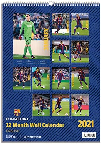 לוח השנה הרשמי של ברצלונה 2021 - לוח השנה בפורמט קיר A3