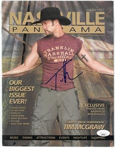 טים מקגרו חתם ביוני 2001 על מגזין נאשוויל פנורמה ל. ל. 60502-ג ' יי. אס. איי מוסמך-מגזיני מוזיקה