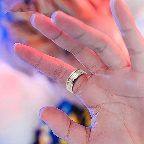 2023 טבעת טבעת פלדה זוהרת לנשים טבעת גברים זוהרת טבעת גברים מתנה נפלאה להרחבה