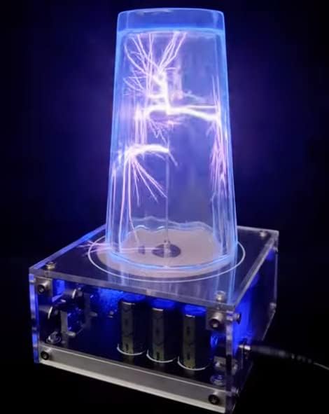 10 סמ מוצק מצב סליל טסלה ערכת ניתן למשש מלאכותי ברקים חשמלי כוח אלחוטי שידור דגם קשת פלזמה רמקול מדע ניסוי כלי שולחן