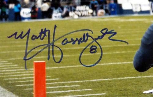 מאט האסלבק עם חתימה ממוסגרת 16x20 צילום סיאטל סיהוקס MCS HOLO מלאי 200362 - תמונות NFL עם חתימה