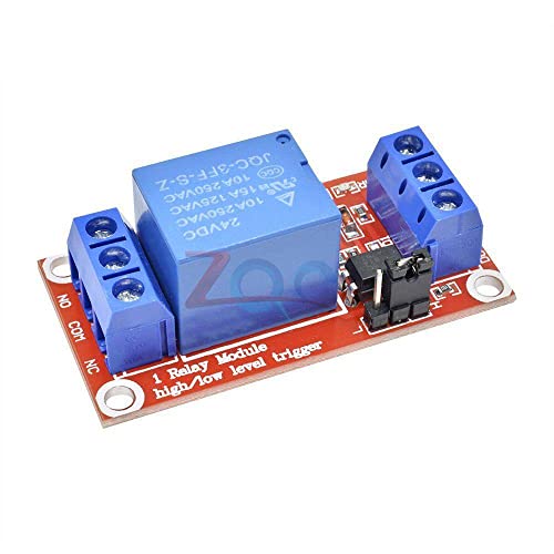 מגן לוח מודול ממסר של ערוץ 24 וולט אחד עם בידוד Optocupler Optocupler גבוה/נמוך ברמה המודול אספקת חשמל עבור Arduino