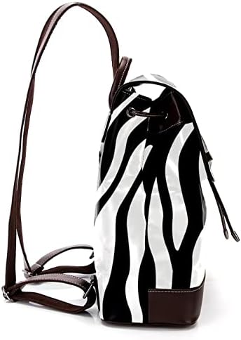 תרמיל מחשב נייד VBFOFBV, תיק כתפיים מזדמן אלגנטי לנשים, פסי זברה שחור לבן אופנה אופנה