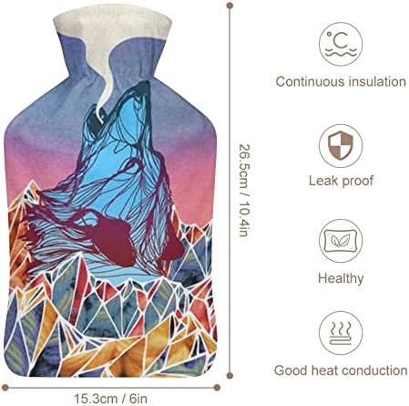 הר הגעש זאב בקבוק מים חמים 1000 מל שקית הזרקת מים רכה חמודה חממה יותר למתנות כפות ידיים חמות