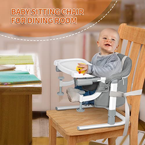 וו על כיסא, יאקול 3 ב 1 תינוק בוסטרים גבוהה כיסא עם מגש, האכלת מושב עבור שולחן, נייד ומתקפל משלוח עומד רצפת מושב