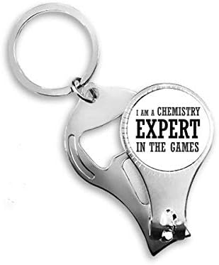 משחקי מומחים בכימיה ארט דקו מתנה לאופנה ציפורניים ניפר טבעת מפתח פותחן בקבוקי שרשרת