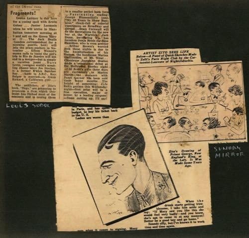 1920-30 של וינסנט זיטו קריקטורה של הארי ריצ'מן החתום על ידי ריצ'מן