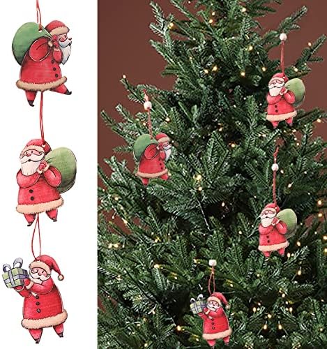 חג המולד קישוטים יצירתי חדש סנטה תליון חג המולד יום צבעוני תכשיטי חג המולד עץ תליון מסיבת קישוטי עבור בנות 11