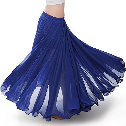 רויאל סמלה שיפון חצאית ריקוד בטן לנשים תלבושת תלבושות לבטן שבט מקסי חצאיות מלא