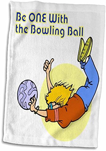 תלת מימד רוז מצחיק אחד עם היד/מגבת הספורט בעיצוב הכדור באולינג, 15 x 22