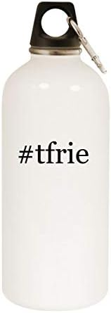 מוצרי Molandra tfrie - 20oz hashtag בקבוק מים לבנים נירוסטה עם קרבינר, לבן