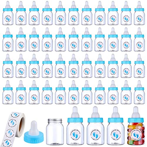 62 יחידות 3.5 אינץ תינוק מיני חלב בקבוק תינוק מקלחת לטובת עם 500 דבק תודה על מקלחת מדבקות, קטן פלסטיק סוכריות בקבוק עשה זאת
