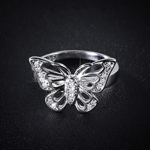 2023 חדש יצירתי נשים זירקון צמיד בעלי החיים פרפר תכשיטי טבעת נישואים טבעת אופנה נסיכת אירוסין טבעת הרי טבעת