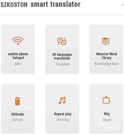 40 רב - שפה מיידי קול מתורגמן נייד חכם קול מתורגמן באינטרנט רוסית שפה למידה